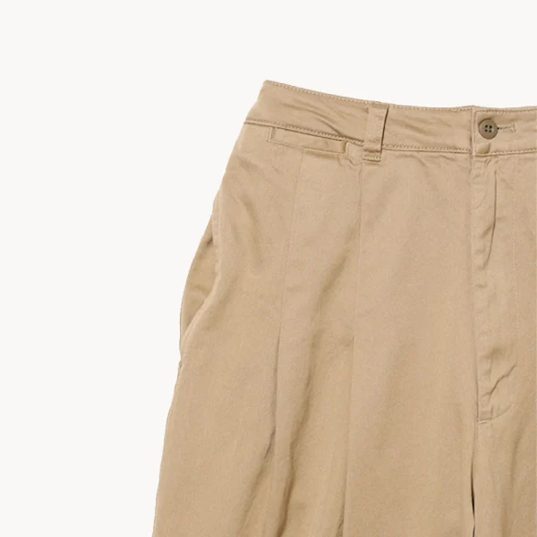 BEAMS BOY Wide Tack Chino Pants – Beige