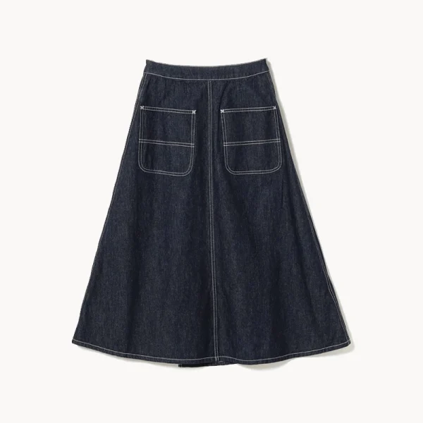 BEAMS BOY Wraped Pleated Skirt – Indigo
