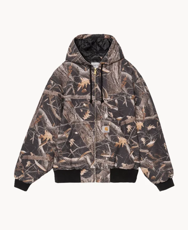 Chaqueta CARHARTT OG Active – Camo Feather Tree Negro