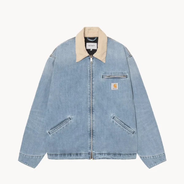 CARHARTT WIP OG Detroit Jacket - Blue Denim Dusty H Brown