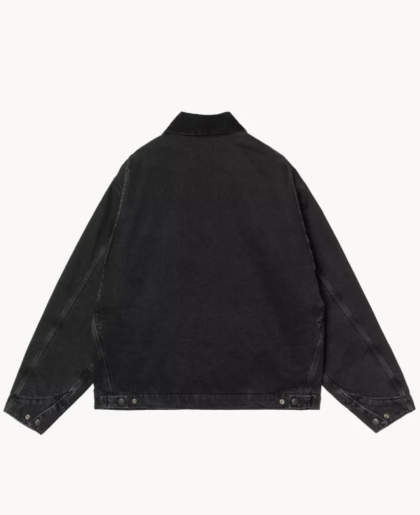 CARHARTT OG Detroit Jacket – ‘Smith’ Denim Black Tobacco Used