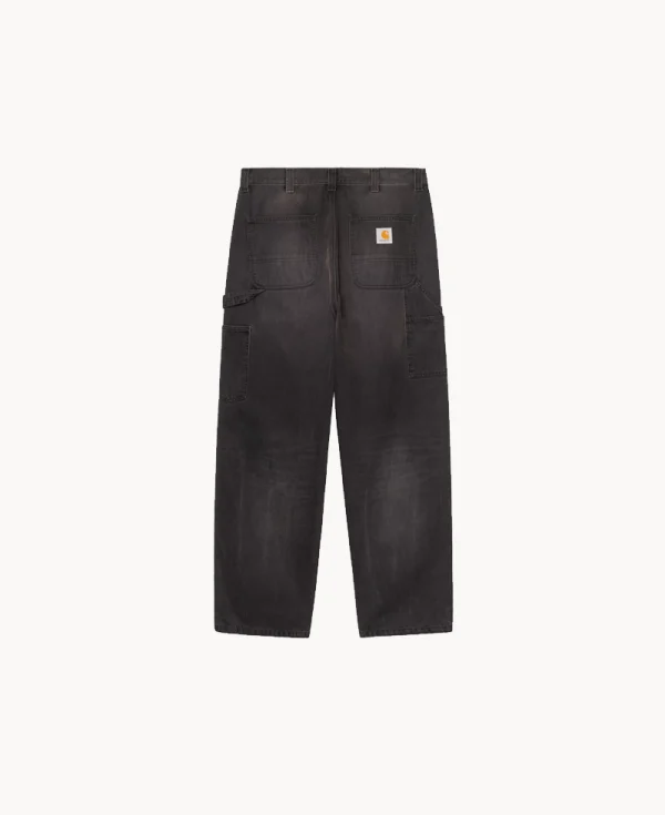 CARHARTT OG Single Knee Pant – ‘Smith’ Denim Black Tobacco Used