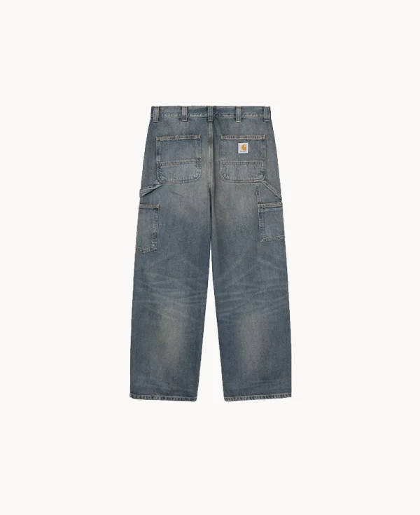 CARHARTT Oakland Pant – ‘Camano’ Denim Blue Worn