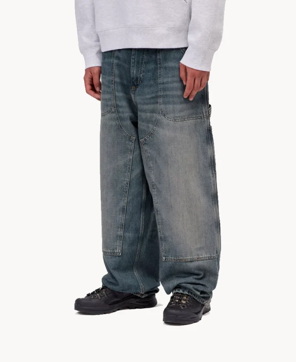 CARHARTT Oakland Pant – ‘Camano’ Denim Blue Worn