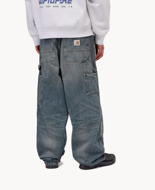 CARHARTT Oakland Pant – ‘Camano’ Denim Blue Worn