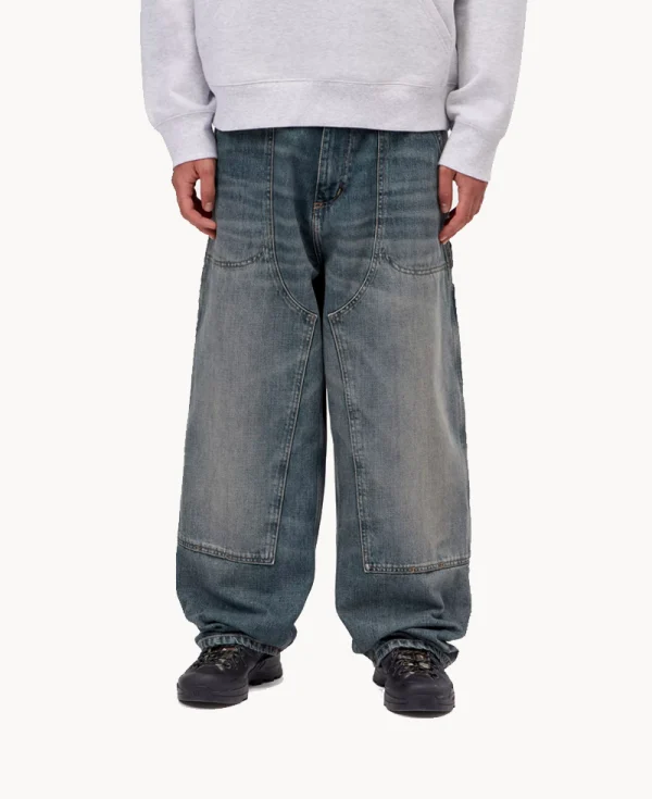 CARHARTT Oakland Pant – ‘Camano’ Denim Blue Worn