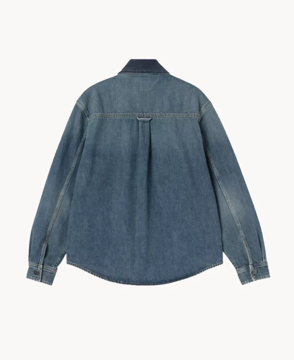 CARHARTT Oakland Shirt Jacket – ‘Camano’ Denim Blue Worn