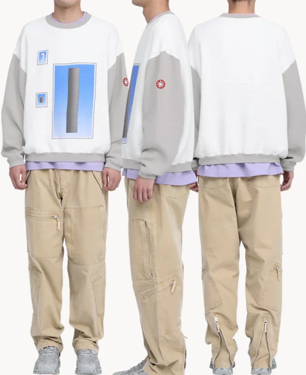 CAV EMPT AS Cylinder Gauze Crewneck - White