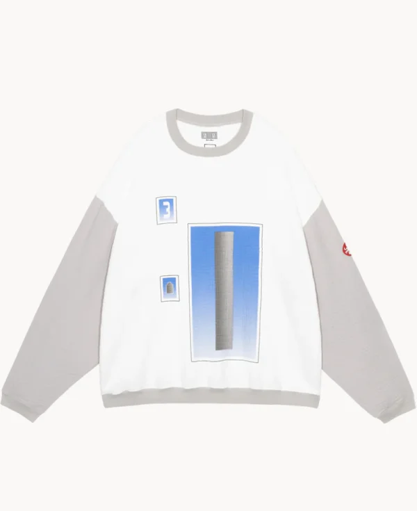 CAV EMPT AS Cylinder Gauze Crewneck - White