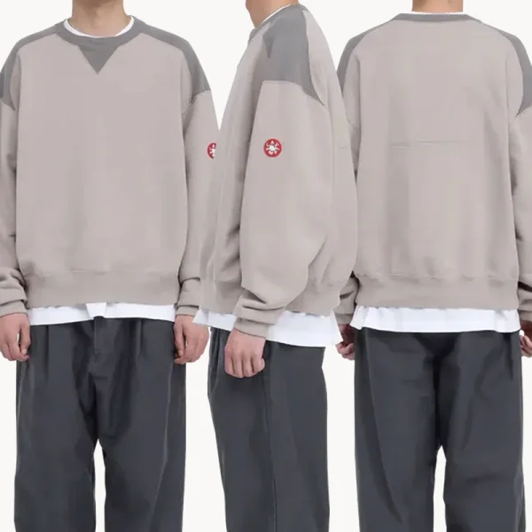CAV EMPT Panel Shoulder Crewneck – Beige