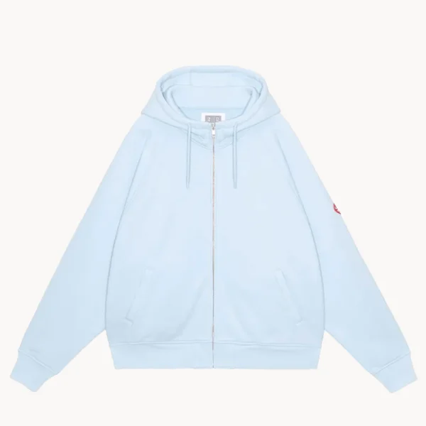 CAV EMPT Solid Big Heavy Zip Hoodie – Blue
