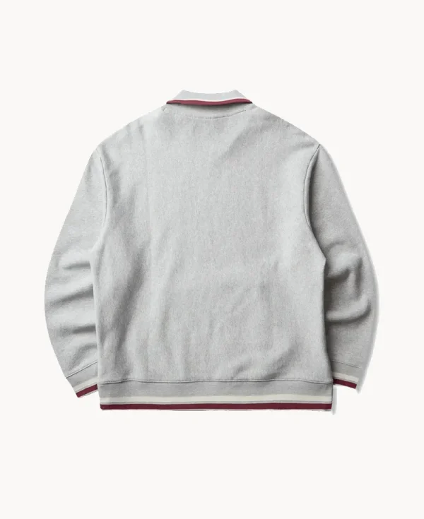 CHAMPION MODERN AMETORA Polo Neck Sweatshirt – Pinnacle Grey Melange