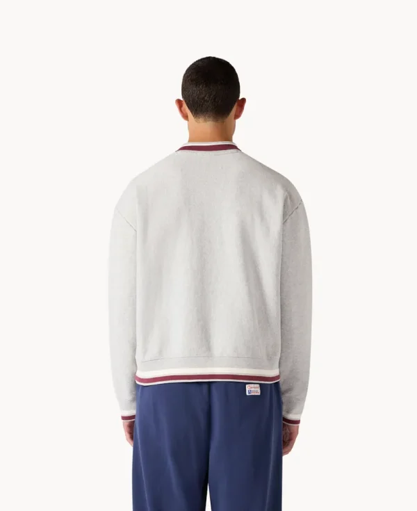 CHAMPION MODERN AMETORA Polo Neck Sweatshirt – Pinnacle Grey Melange