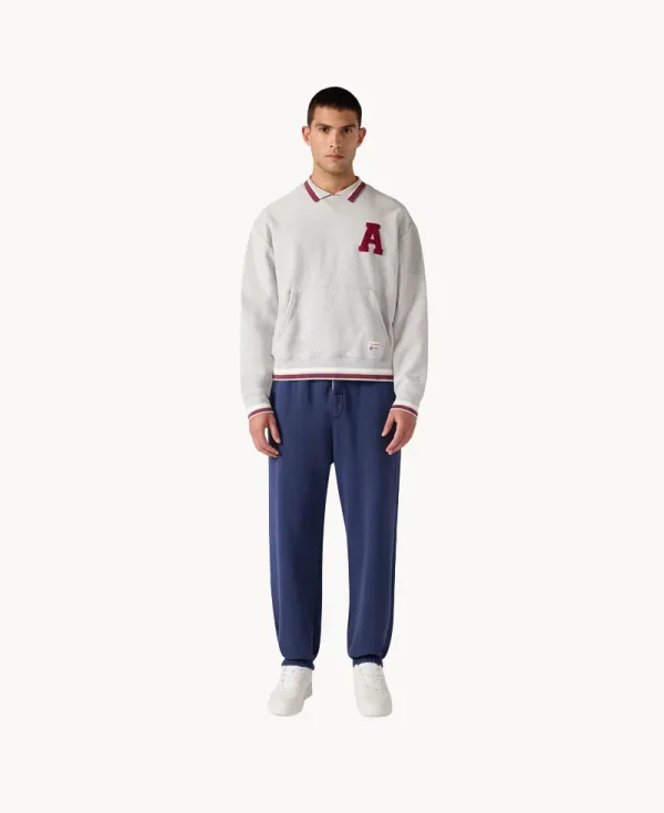 CHAMPION MODERN AMETORA Polo Neck Sweatshirt – Pinnacle Grey Melange
