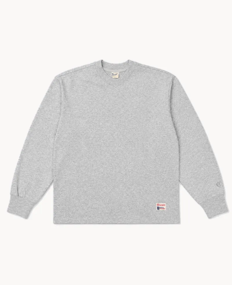 CHAMPION MODERN AMETORA V-Neck Sweatshirt – Pinnacle Grey Melange CHAMPION MODERN AMETORA V-Neck Sweatshirt – Pinnacle Grey Melange