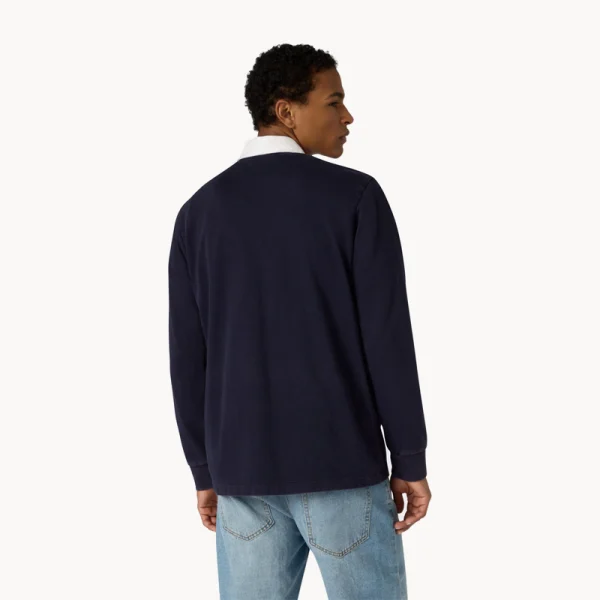 CHAMPION TIME CAPSULE Long Sleeve Polo Shirt - Navy