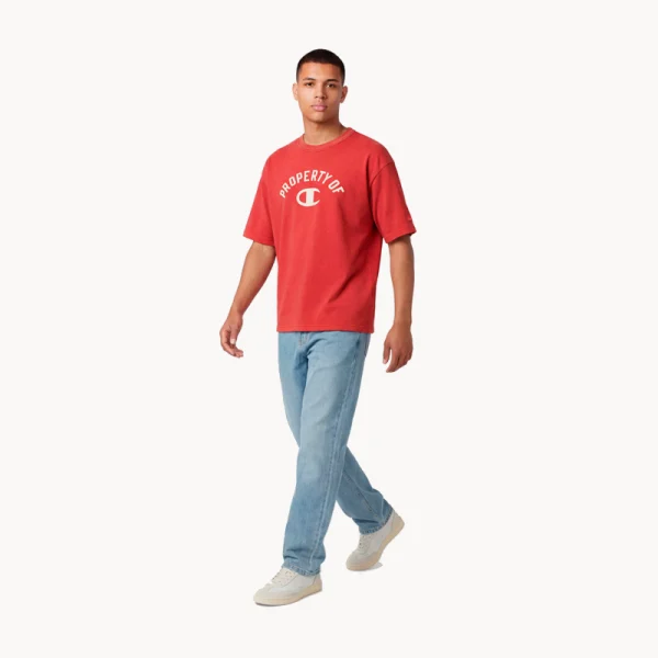 CHAMPION TIME CAPSULE SS Crew Tee - Red