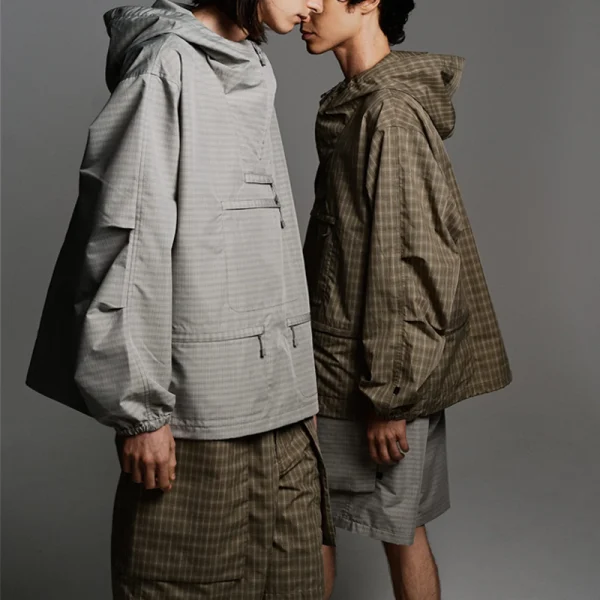 DAIWA PIER39 Tech 3D Pocket Cargo Shorts Summer Plaid – Smokey Blue