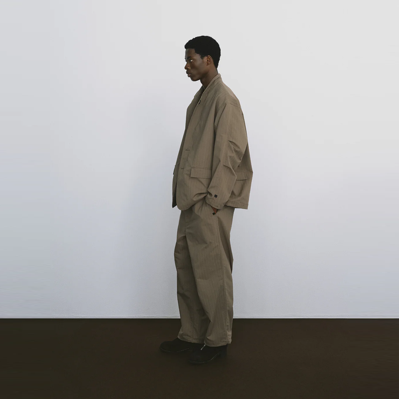 DAIWA PIER39 Tech Easy Trousers Herringbone - Sage Gray - THEROOM 