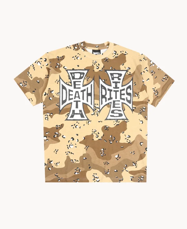 DEATH RITES Crosses T-shirt – Choc Chip Cam