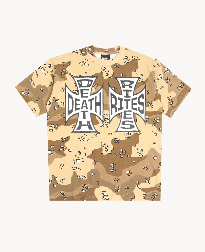 DEATH RITES Crosses T-shirt – Choc Chip Cam DEATH RITES Crosses T-shirt – Choc Chip Cam