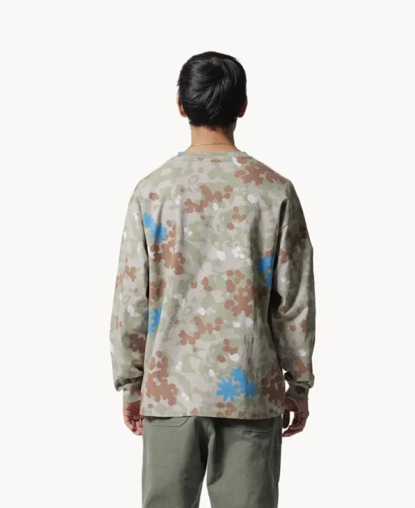 ECSTATIC RESEARCH Camo LS T-shirt – Beige