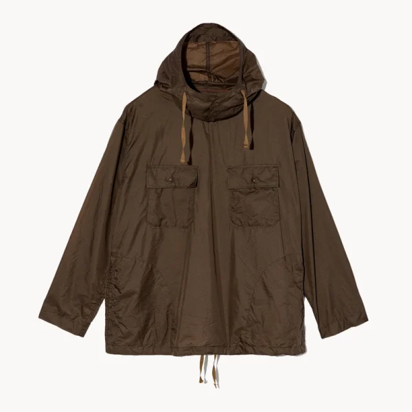 ENGINEERED GARMENTS Cagoule Shirt – Brown Micro Ripstop