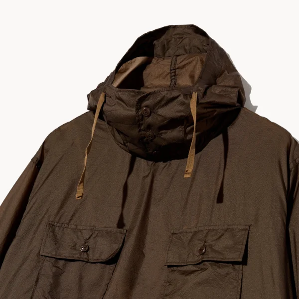 ENGINEERED GARMENTS Cagoule Shirt – Brown Micro Ripstop