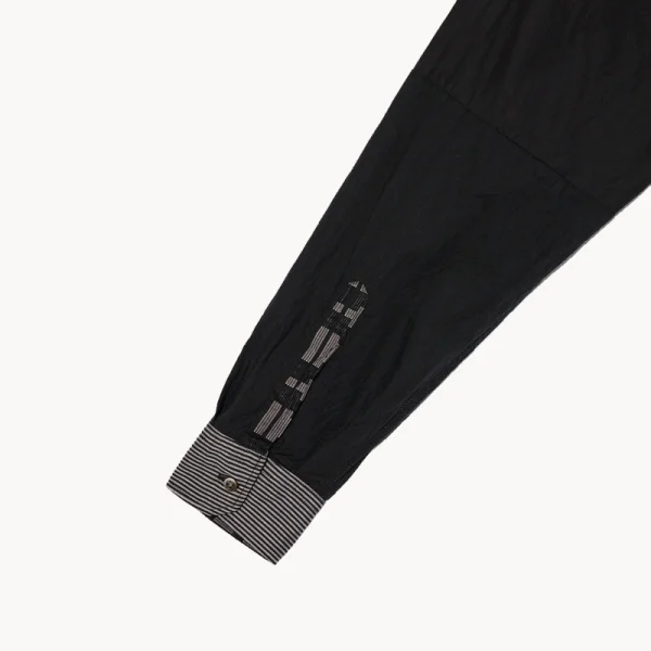 ENGINEERED GARMENTS Combo Spread Collar Shirt – Black Broadcloth