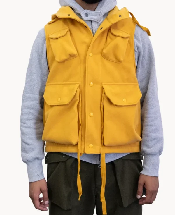 ENGINEERED GARMENTS Field Vest – Gold Fake Melton