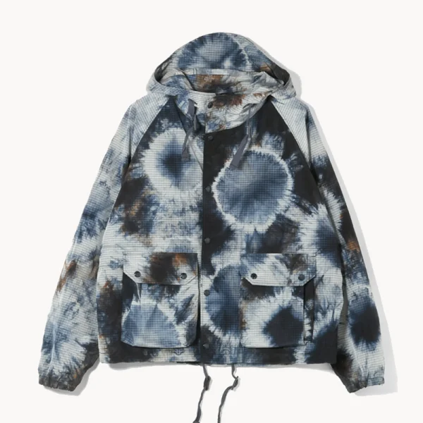 ENGINEERED GARMENTS Lt Parka – Navy Tie Dye Ripstop