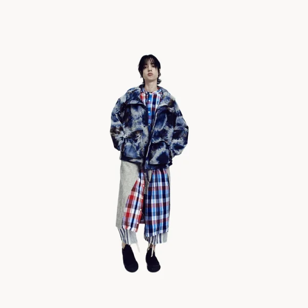 ENGINEERED GARMENTS Lt Parka – Navy Tie Dye Ripstop