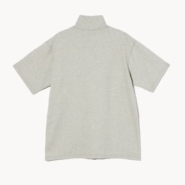 ENGINEERED GARMENTS SS Zip Turtle – Heather Grey