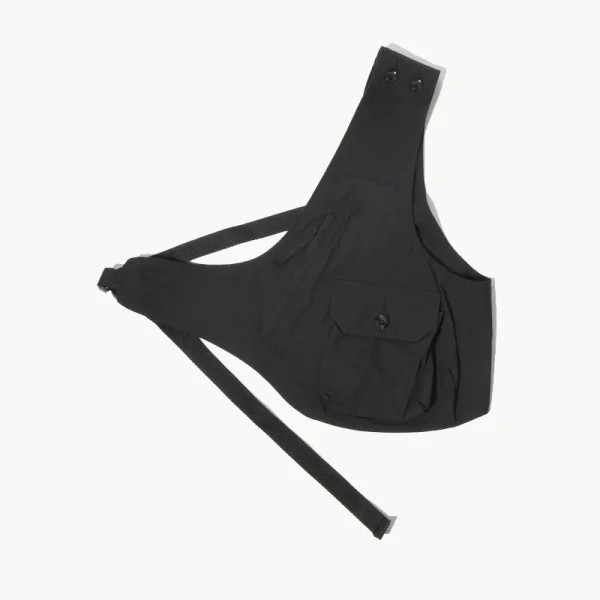 ENGINEERED GARMENTSShoulder Vest – Black Lt. Weight Poplin