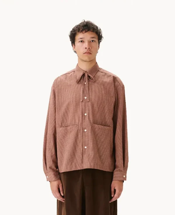 ESTUDIO NIKSEN Bowtton-up Pocket Shirt - Red Checkered