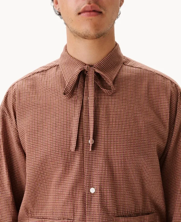 ESTUDIO NIKSEN Bowtton-up Pocket Shirt – Red Checkered
