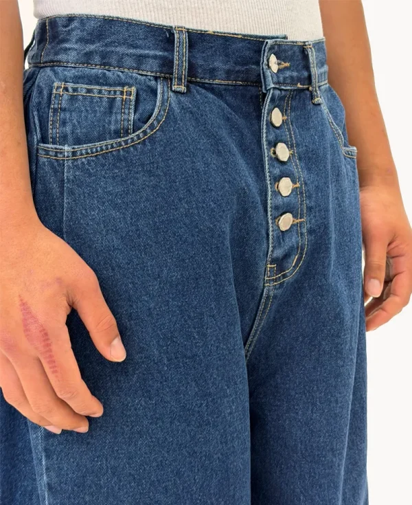 ESTUDIO NIKSEN Side-pleat Big Jeans – Blue