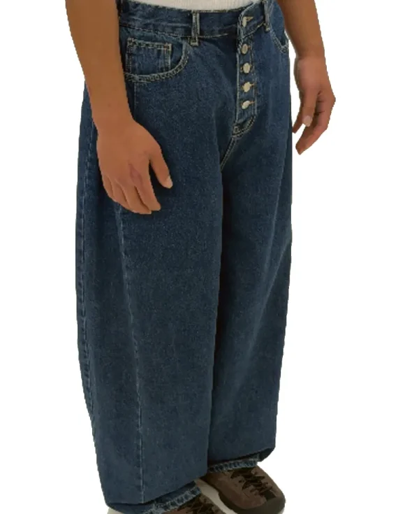 ESTUDIO NIKSEN Side-pleat Big Jeans – Blue