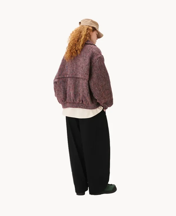 ESTUDIO NIKSEN Tweed Bomber Jacket – Checkered