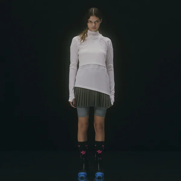 F Ce Long Sleeve Base Top – White