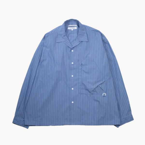 F Ce Recycle Open Collar Shirt – Blue Stripe