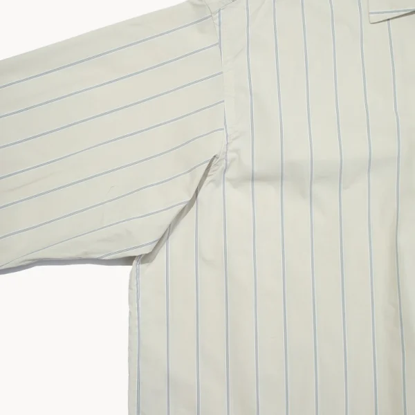 F Ce Recycle Open Collar Shirt – Ivory Stripe