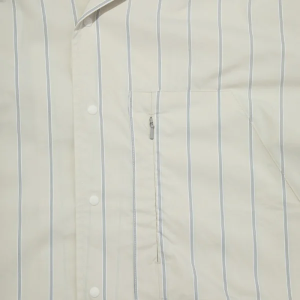 F Ce Recycle Open Collar Shirt – Ivory Stripe