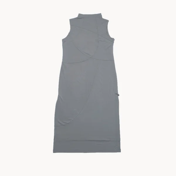 F Ce Soft Curve Gather Dress – Gray