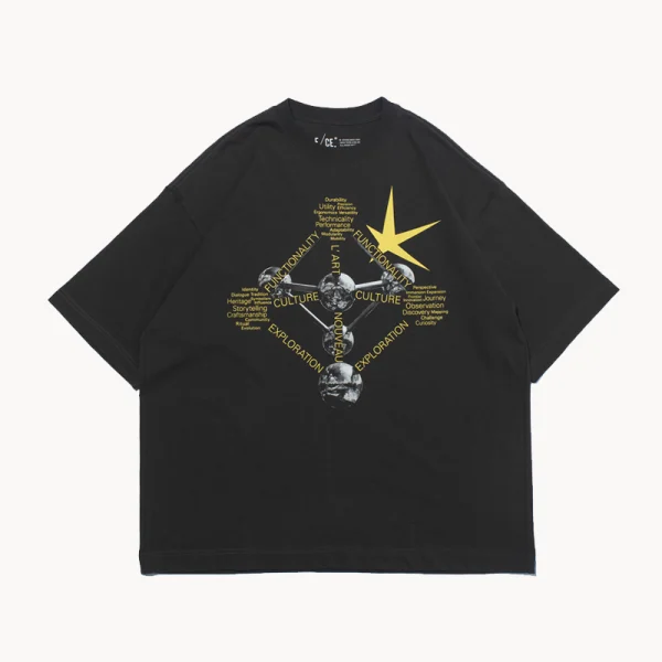 F Ce Wordcore On Atonium Tee – Charcoal