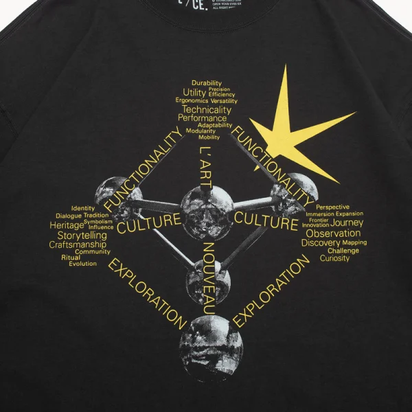 F Ce Wordcore On Atonium Tee – Charcoal