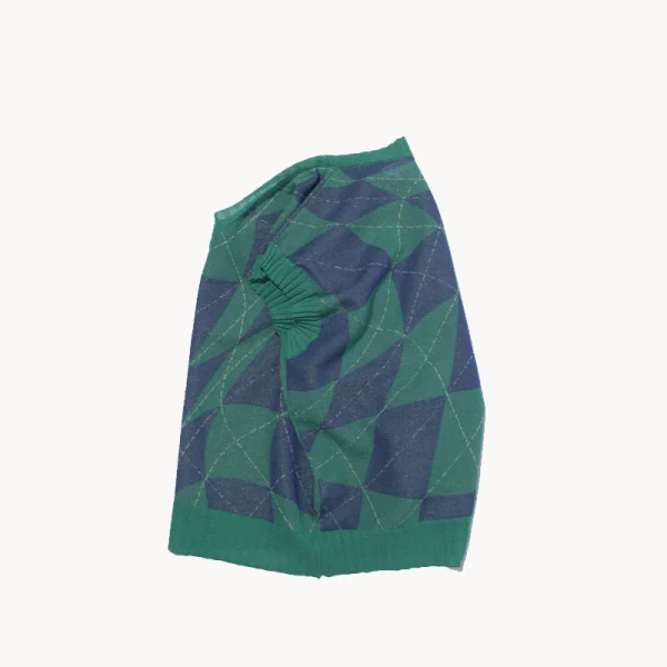 F/Ce. Distorter Checkerboard Pattern Knit Vest - Green