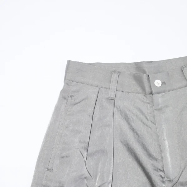 Two Tuck Wide Pants - Gray