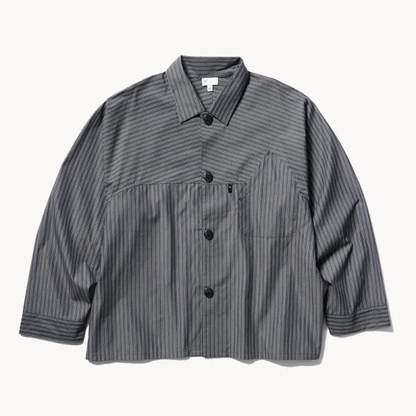 GOLDWIN 0 Reflective Striped Shirt – Deep Charcoal