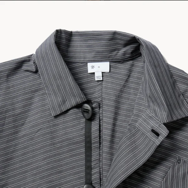 GOLDWIN 0 Reflective Striped Shirt – Deep Charcoal